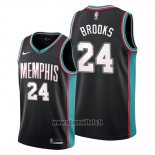 Maillot Memphis Grizzlies Dillon Brooks No 24 Classic 20th Season Noir