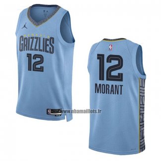 Maillot Memphis Grizzlies Ja Morant NO 12 Statement 2022-23 Bleu