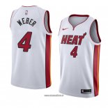 Maillot Miami Heat Briante Weber No 4 Association 2018 Blanc