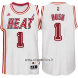 Maillot Miami Heat Chris Bosh No 1 Retro Blanc