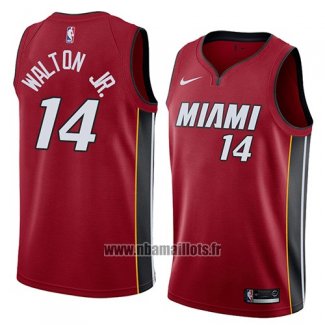 Maillot Miami Heat Derrick Walton Jr. No 14 Statement 2018 Rouge