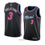 Maillot Miami Heat Onelastoance No 3 Ville 2018-19 Noir