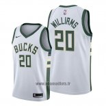 Maillot Milwaukee Bucks Marvin Williams No 20 Association 2019-20 Blanc