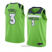 Maillot Minnesota Timberwolves Jared Terrell No 3 Statement 2017-18 Vert