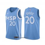 Maillot Minnesota Timberwolves Josh Okogie NO 20 Ville 2019-20 Bleu