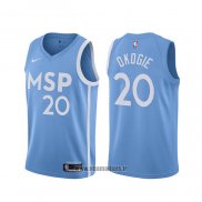 Maillot Minnesota Timberwolves Josh Okogie NO 20 Ville 2019-20 Bleu