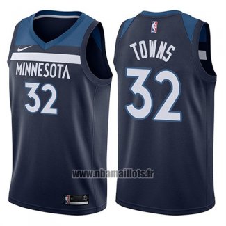 Maillot Minnesota Timberwolves Karl-anthony Towns No 32 2017-18 Bleu