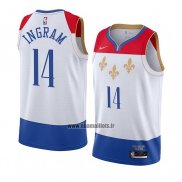 Maillot New Orleans Pelicans Brandon Ingram NO 14 Ville 2020-21 Blanc