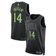 Maillot New Orleans Pelicans Brandon Ingram NO 14 Ville 2023-24 Noir