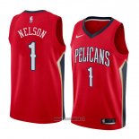 Maillot New Orleans Pelicans Jameer Nelson No 1 Statement 2018 Rouge