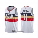 Maillot New Orleans Pelicans Jrue Holiday NO 11 Earned Blanc