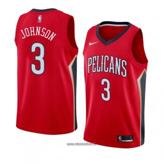 Maillot New Orleans Pelicans Stanley Johnson No 3 Statement 2018 Rouge