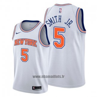 Maillot New York Knicks Dennis Smith Jr. No 5 Statement Blanc