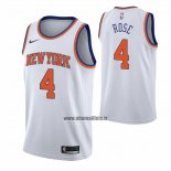 Maillot New York Knicks Derrick Rose NO 4 Association Blanc