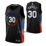 Maillot New York Knicks Julius Randl NO 30 Ville 2020-21 Noir