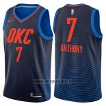 Maillot Oklahoma City Thunder Carmelo Anthony No 7 Statement 2017-18 Bleu