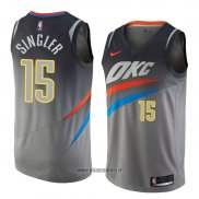 Maillot Oklahoma City Thunder Kyle Singler No 15 Ville 2018 Gris