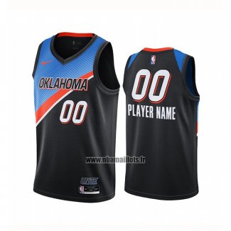 Maillot Oklahoma City Thunder Personnalise Ville 2021 Noir