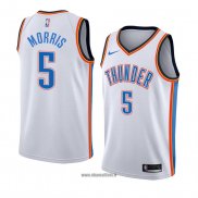 Maillot Oklahoma City Thunderr Markieff Morris No 5 Association 2018 Blanc