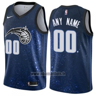 Maillot Orlando Magic Personnalise Ville 2017-18 Bleu