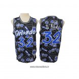 Maillot Orlando Magic Shaquille O'neal No 32 Hardwood Classics Tear Up Pack Noir