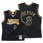 Maillot Philadelphia 76ers Allen Iverson No 3 2020 Chinese New Year Throwback Noir