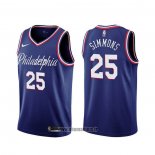 Maillot Philadelphia 76ers Ben Simmons NO 25 Ville 2019-20 Bleu