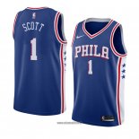 Maillot Philadelphia 76ers Mike Scott No 1 Icon 2018 Bleu