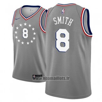 Maillot Philadelphia 76ers Zhaire Smith No 8 Ville 2018-19 Gris