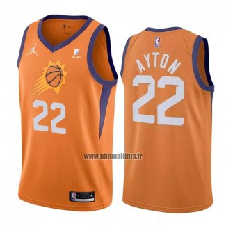 Maillot Phoenix Suns Deandre Ayton NO 22 Statement 2021 Orange