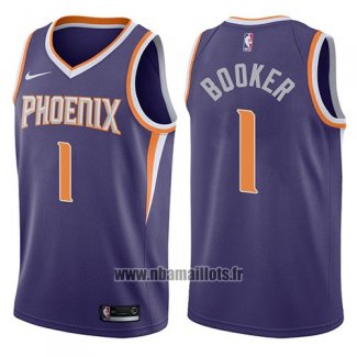 Maillot Phoenix Suns Devin Booker No 1 2017-18 Volet