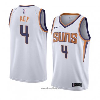 Maillot Phoenix Suns Quincy Acy No 4 Association 2018 Blanc