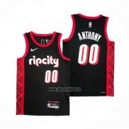 Maillot Portland Trail Blazers Carmelo Anthony NO 00 Ville 2021-22 Noir