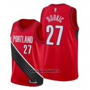 Maillot Portland Trail Blazers Jusuf Nurkic No 27 Statement Edition Rouge Noir