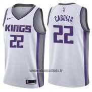 Maillot Sacramento Kings Bruno Caboclo No 22 Association 2017-18 Blanc