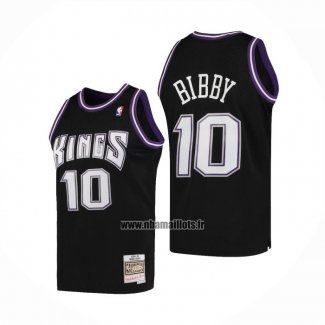 Maillot Sacramento Kings Mike Bibby No 10 Mitchell & Ness 2001-02 Noir