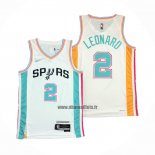 Maillot San Antonio Spurs Kawhi Leonard NO 2 Ville 2021-22 Blanc