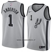 Maillot San Antonio Spurs Kyle Anderson No 1 Statement 2018 Gris