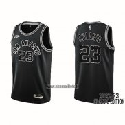 Maillot San Antonio Spurs Zach Collins NO 23 Classic 2022-23 Noir