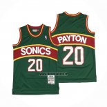 Maillot Seattle Supersonics Gary Payton NO 20 Mitchell & Ness 1995-96 Vert