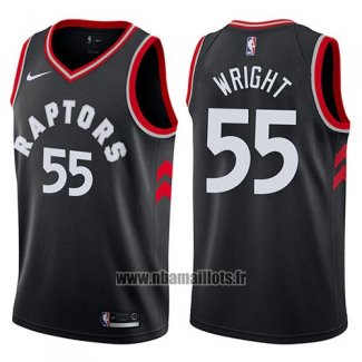 Maillot Tornto Raptors Delon Wright No 55 Statement 2017-18 Noir