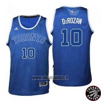 Maillot Tornto Raptors Demar Derozan No 10 Retro Bleu