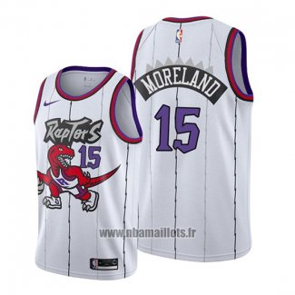 Maillot Tornto Raptors Eric Moreland No 15 Classic Edition 2019-20 Blanc