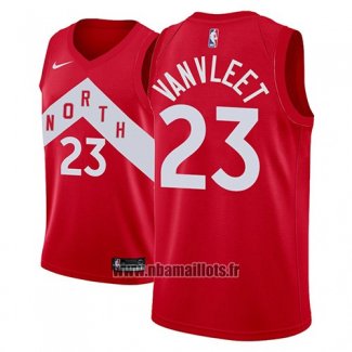 Maillot Tornto Raptors Fred Vanvleet No 23 Earned 2018-19 Rouge