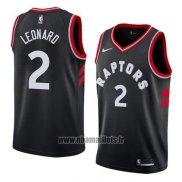 Maillot Tornto Raptors Kawhi Leonard No 2 Statehommet 2017-18 Noir