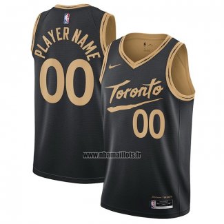 Maillot Tornto Raptors Personnalise Ville 2020-21 Noir