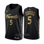 Maillot Tornto Raptors Stanley Johnson No 5 Ville Edition Noir