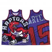 Maillot Tornto Raptors Vince Carter NO 15 Mitchell & Ness Big Face Volet