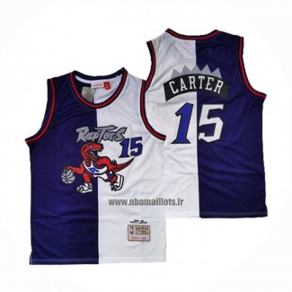 Maillot Tornto Raptors Vince Carter NO 15 Split Edition Volet Blanc