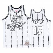 Maillot Tornto Raptors Vince Carter No 15 Concord Collection Hardwood Classics Blanc Noir